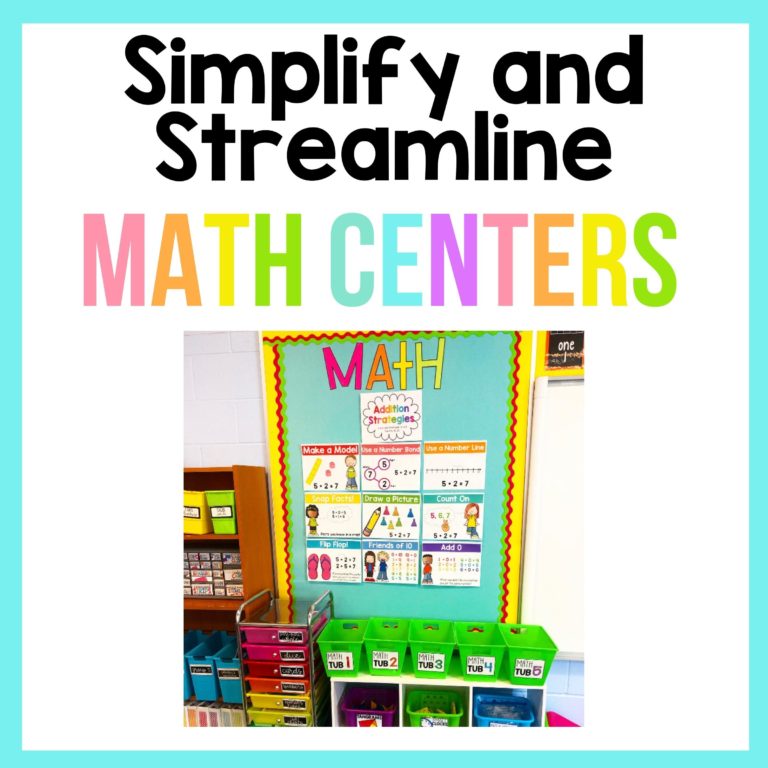 Simplify and Streamline your Math Centers!