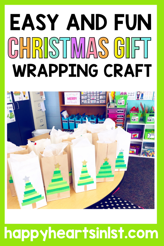 Christmas tree gift bag classroom craft for the classroom