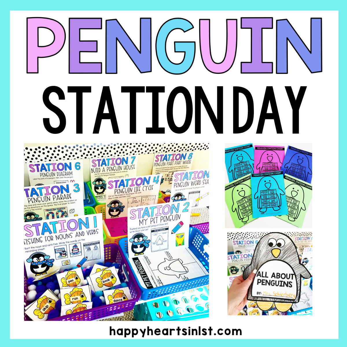 Penguin station activities for the elementary classroom