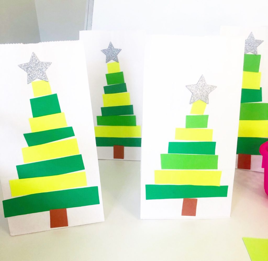 Christmas tree gift bag classroom craft for the classroom