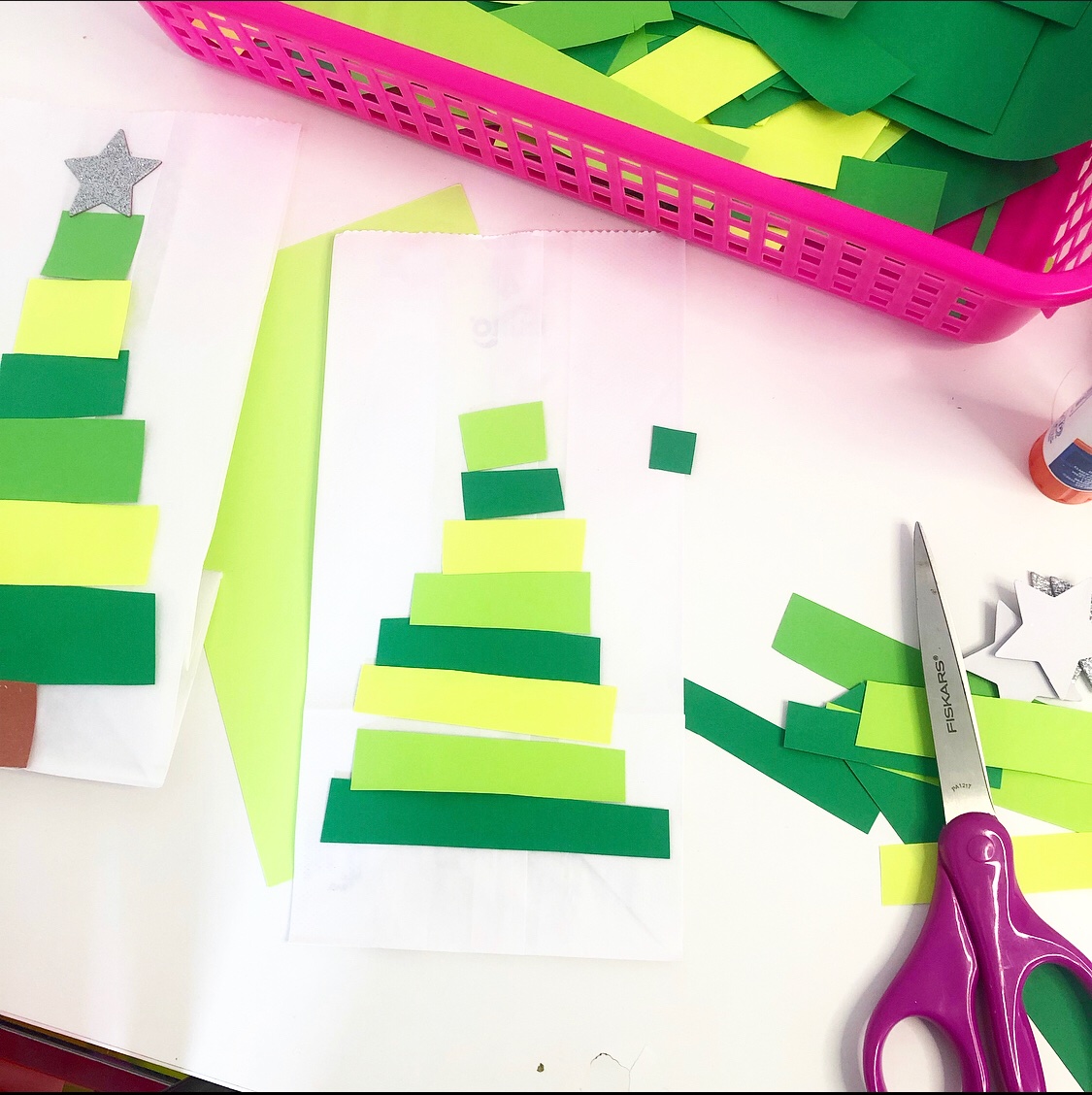 Christmas Tree Gift Wrapping Craft - Happy Hearts in 1st