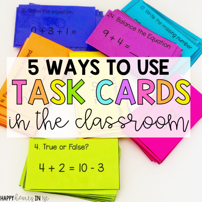 5 Ways to Use Task Cards in the Classroom