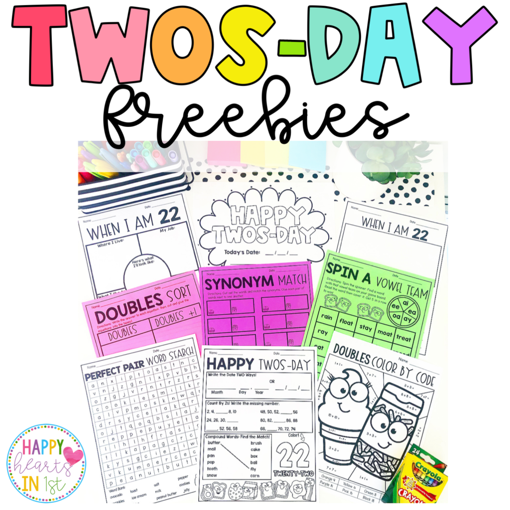 Celebrate twos-day or 2s-day in your elementary classroom