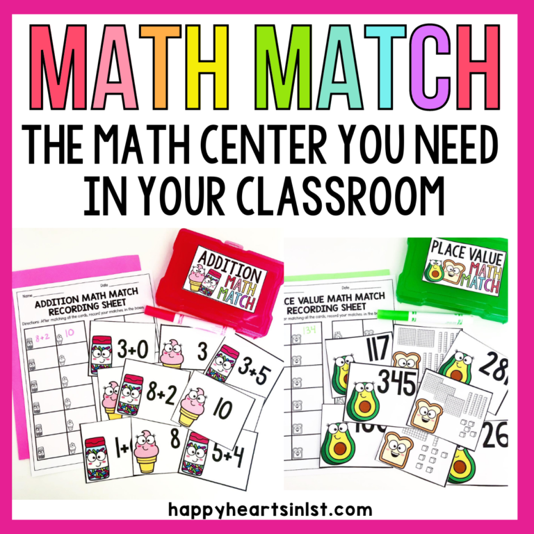 Math Match – A Memory Math Center