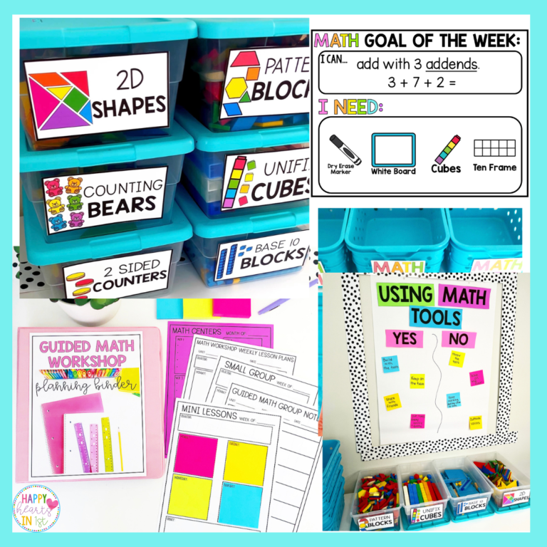 Guided Math in First Grade - Happy Hearts in 1st
