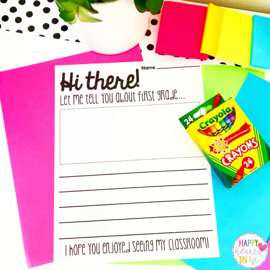 Favorite First grade back to school activities back to school night writing activity