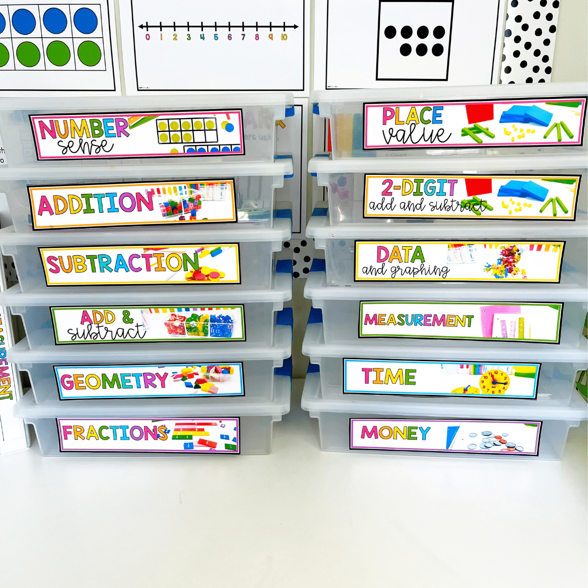 classroom organization math units free labels