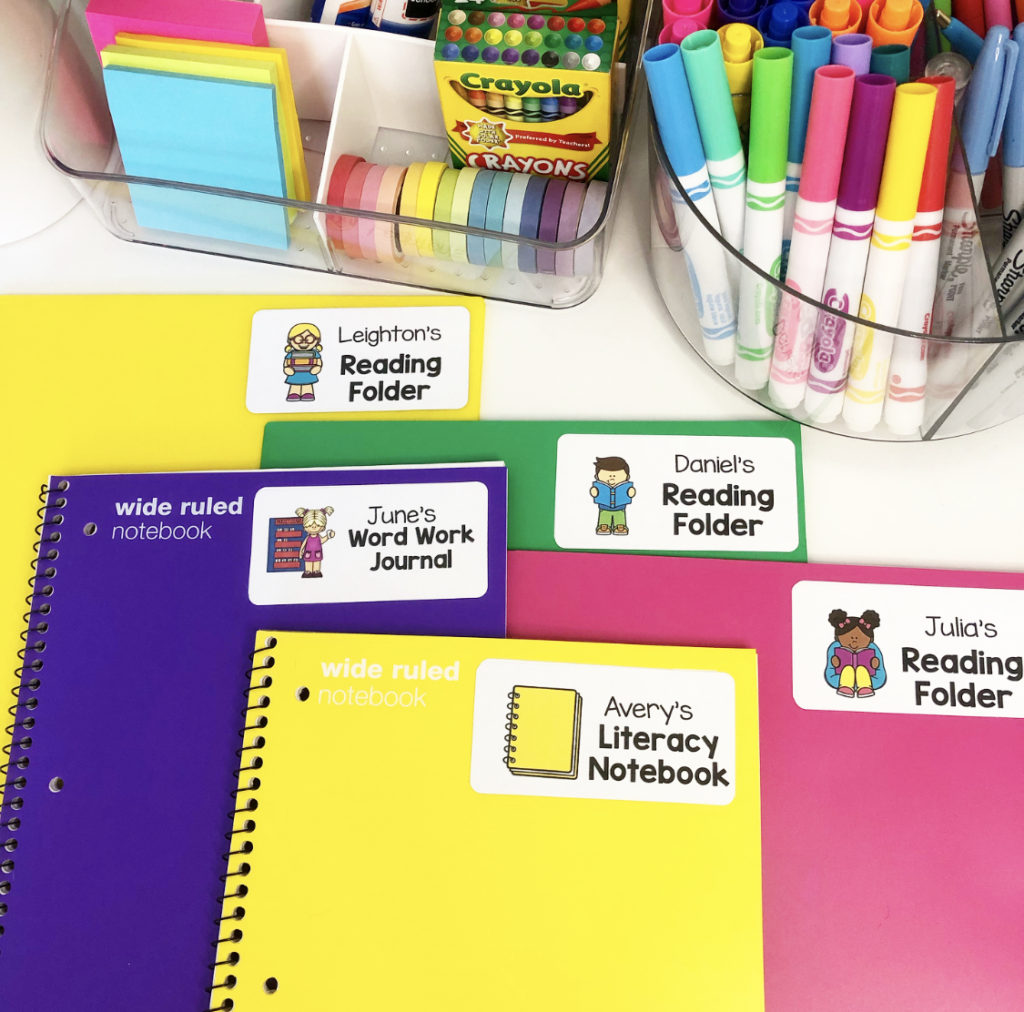 Student Supply Classroom Organization - Happy Hearts in 1st