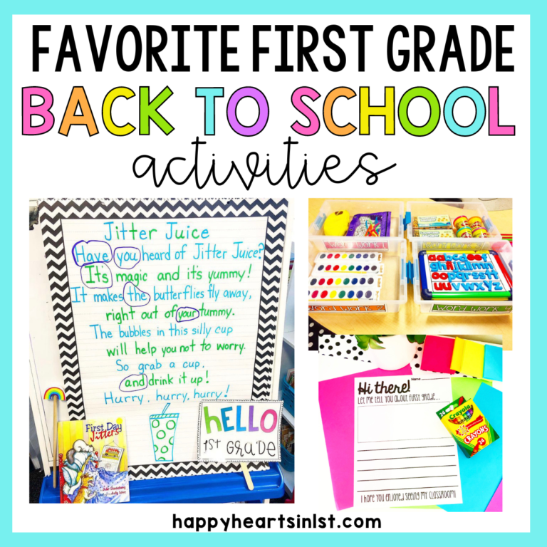 Favorite first grade back to school activities - 1st grade ideas for the first week of school