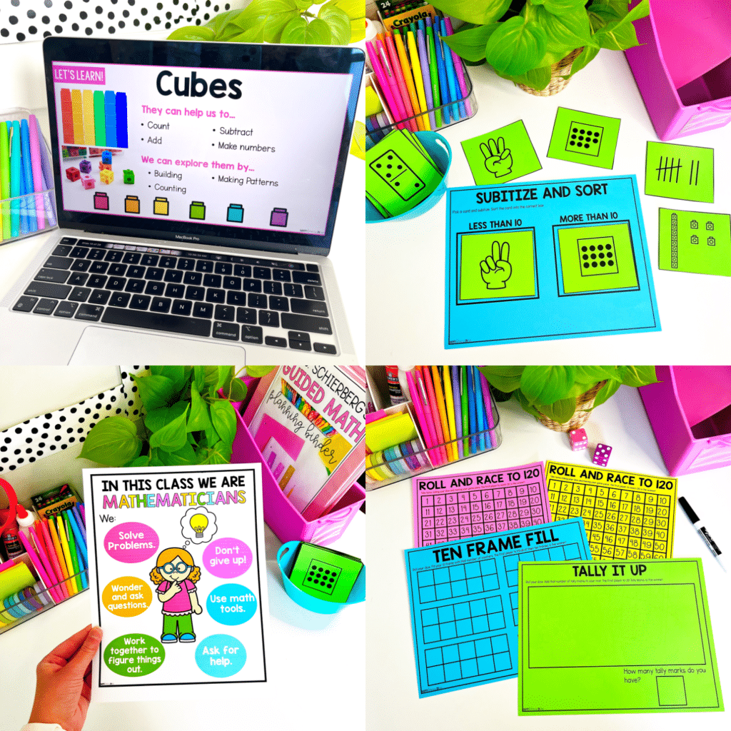 First grade number sense worksheets and math activities