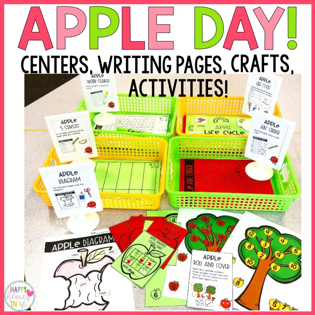 Apple Stations and activities in first grade