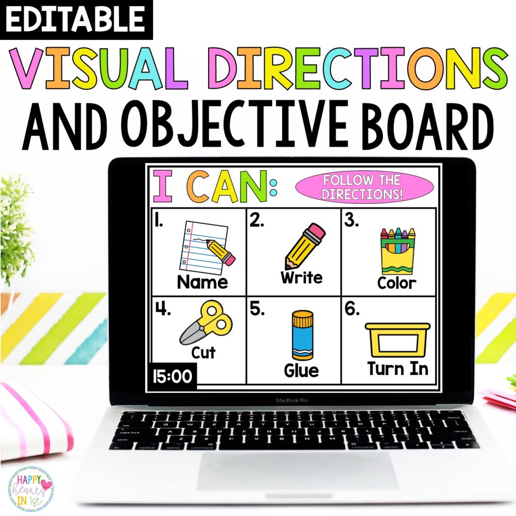 Using Visual Directions in the Classroom Visual direction picture cards classroom management strategy