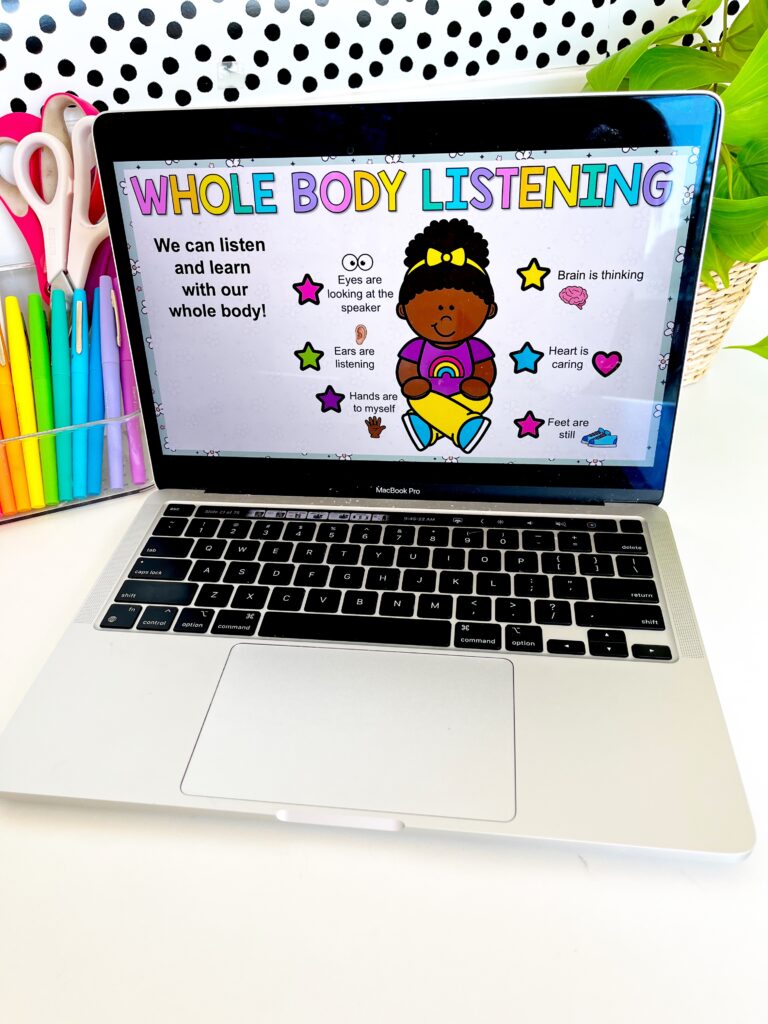 First grade classroom procedures slides for back to school routines