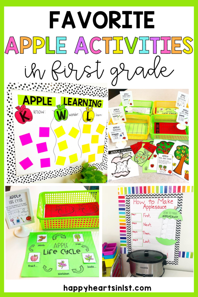 APPLE Station Day Classroom apple activities first grade apple centers