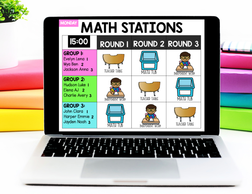 Center Rotation Slides for Guided Math Centers 