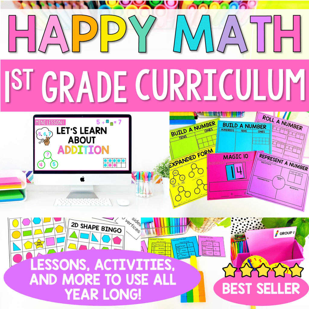 1st grade math curriculum worksheets activities centers 