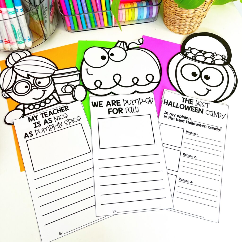 Halloween writing craft freebie for first grade