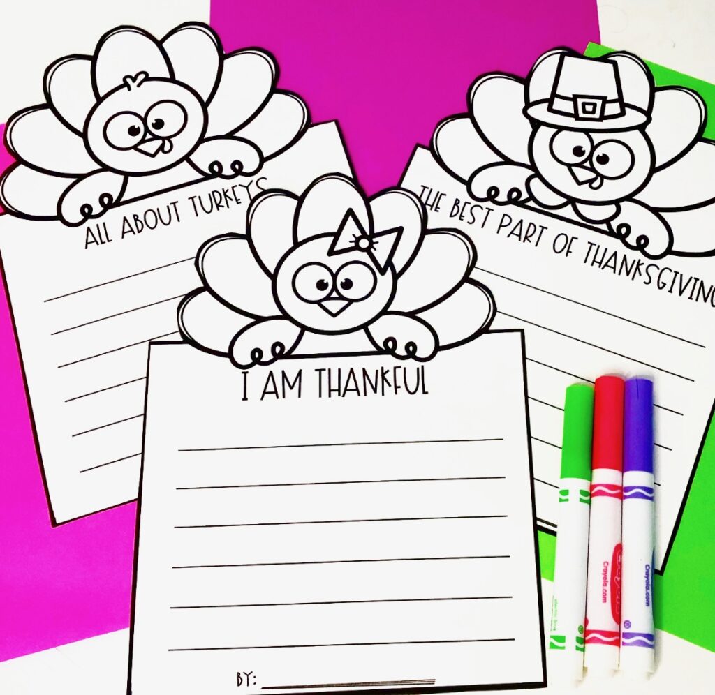 Thanksgiving Turkey Writing Freebie