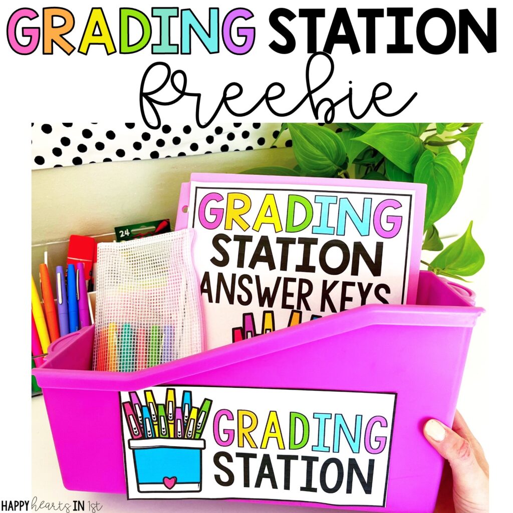 Guided Math Center Grading Station Freebie