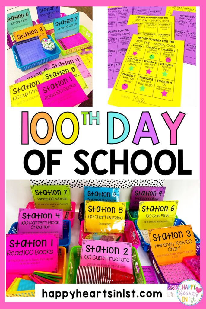 100TH DAY OF SCHOOL STATIONS ACTIVITIES IDEAS CENTERS