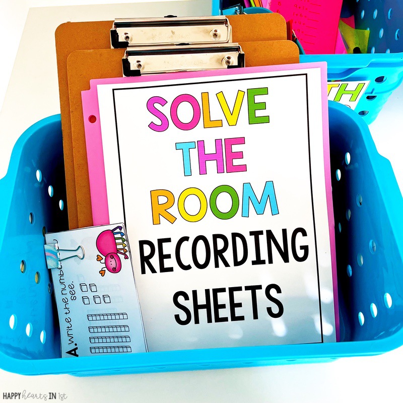 Math Centers First Grade Planning math centers free planning sheet Solve the Room Task Card Math Centers