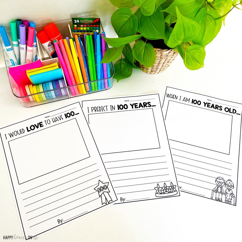 100th day of school writing activities