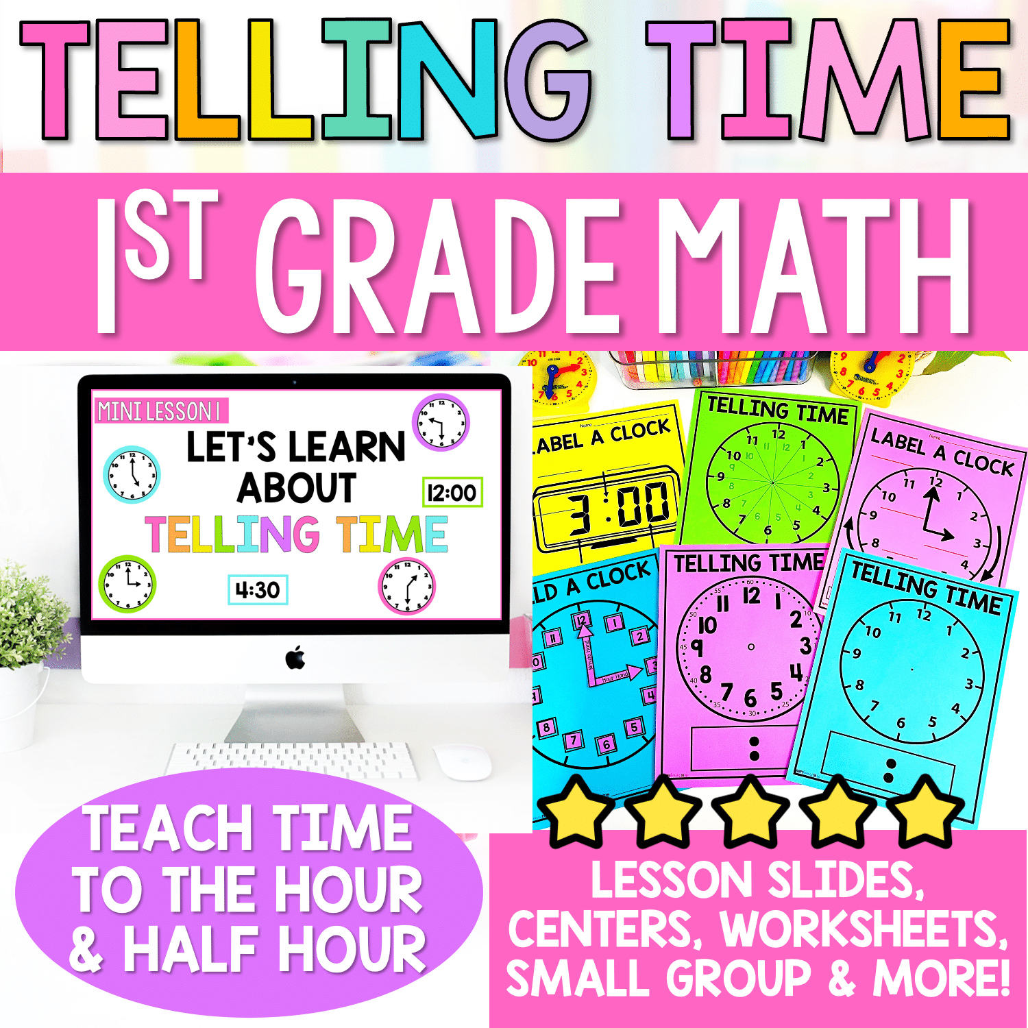 Telling Time 1st Grade Tips and Tricks - Happy Hearts in 1st