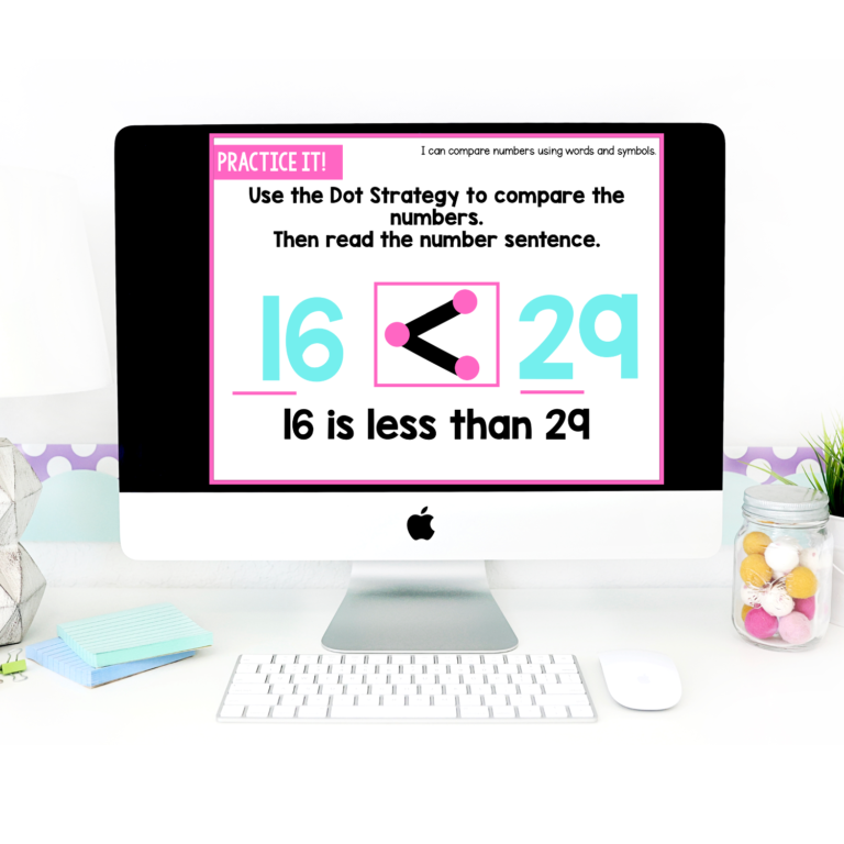 Tips to Teach Comparing Numbers in 1st Grade - Happy Hearts in 1st