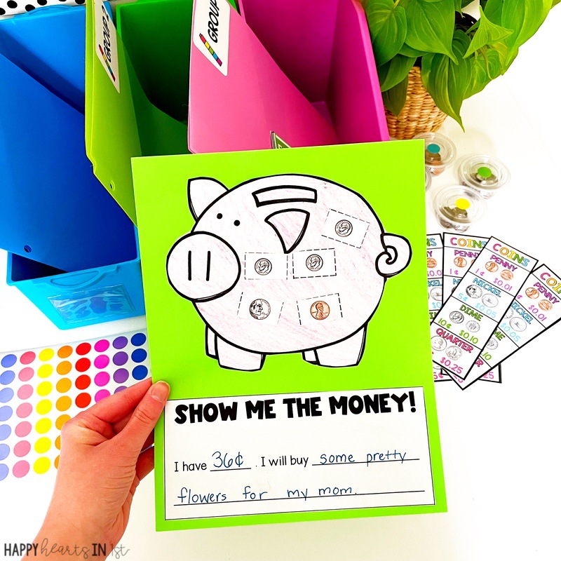 money craft first grade second grade math activity