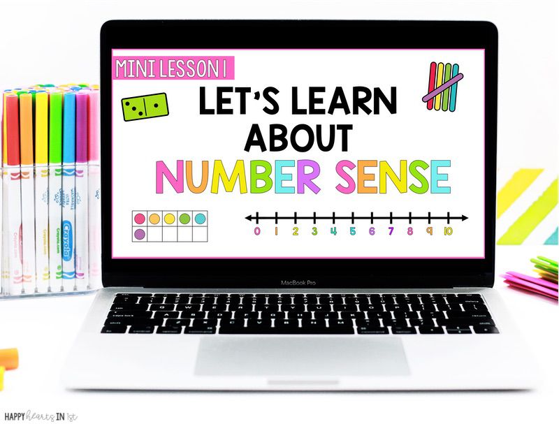 Number Sense Slides Mini Lesson First Grade guided math curriculum Happy Math