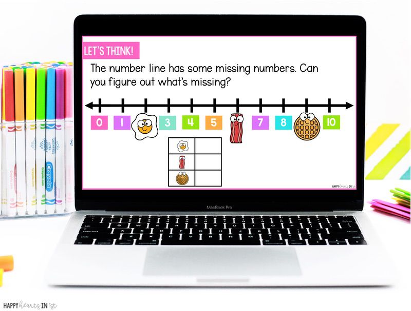 Number line activity first grade number sense activities