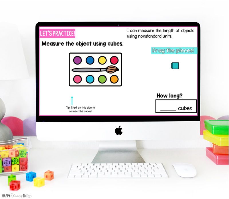 nonstandard measurement mini lesson interactive slides first grade measuring with nonstandard units