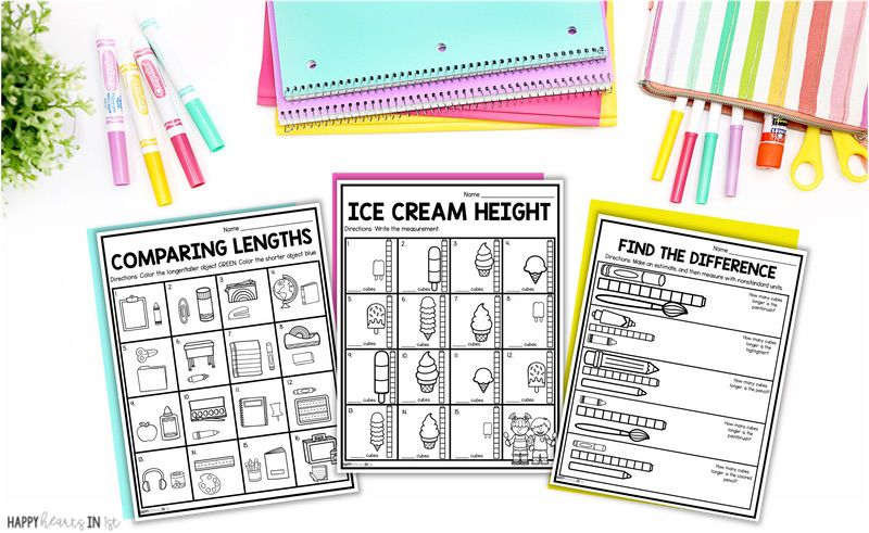 nonstandard measurement worksheets 1st grade guided math small group instruction first grade hands-on activities for measuring with nonstandard units