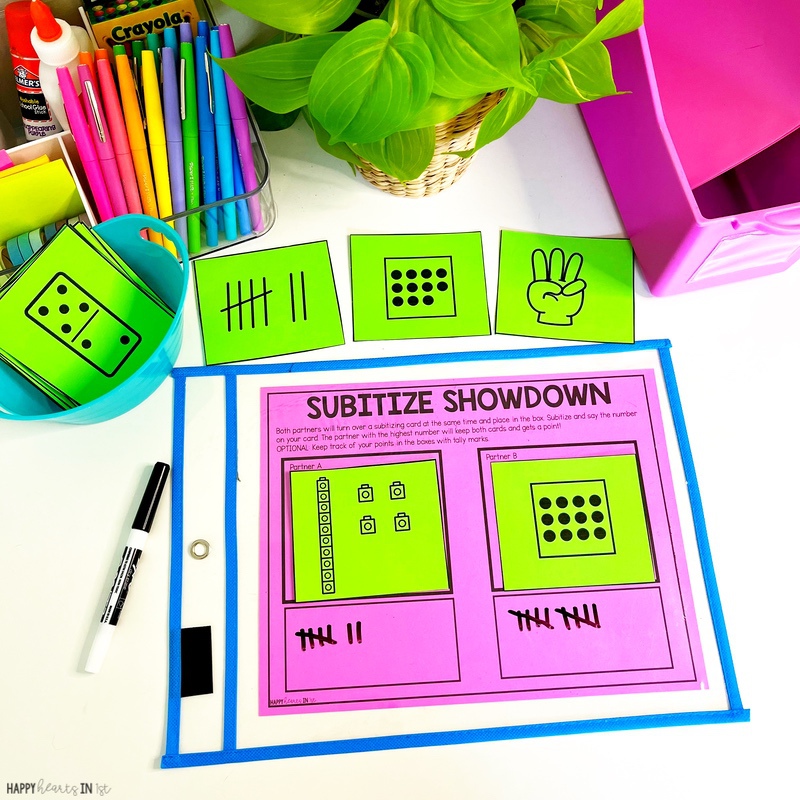 Subitize math activity number sense subitizing