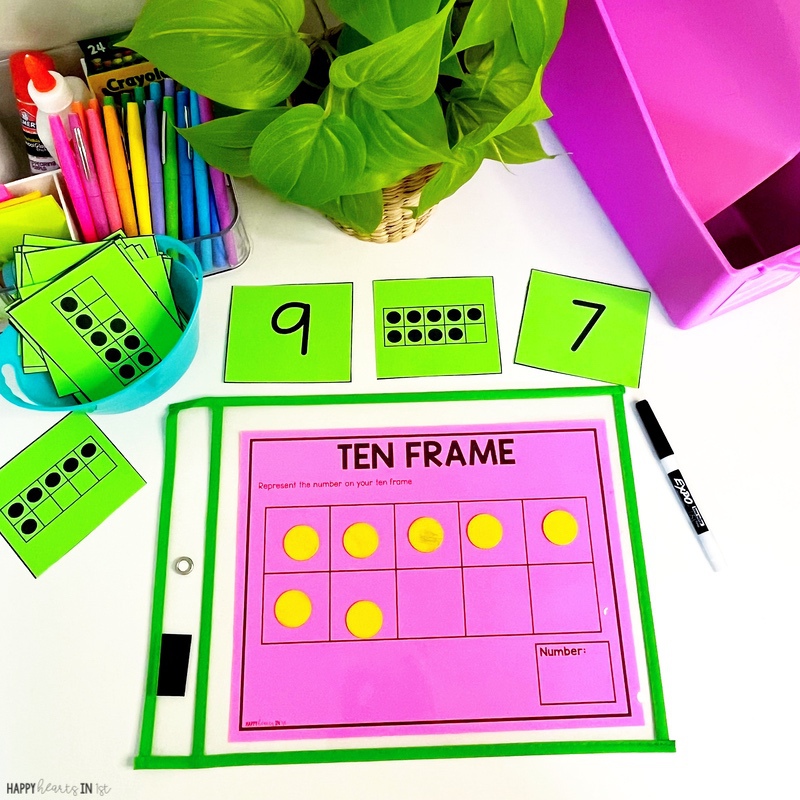 Ten frame practice activity first grade guided math number sense