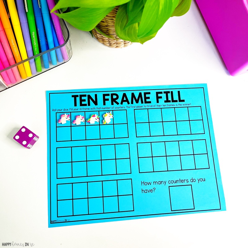 Ten Frame Fill Math Partner Game