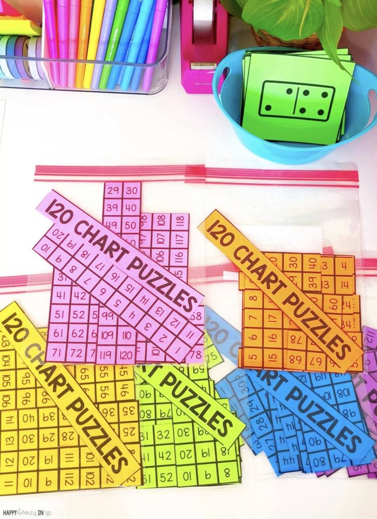 120 Chart Puzzle Number Sense Activities