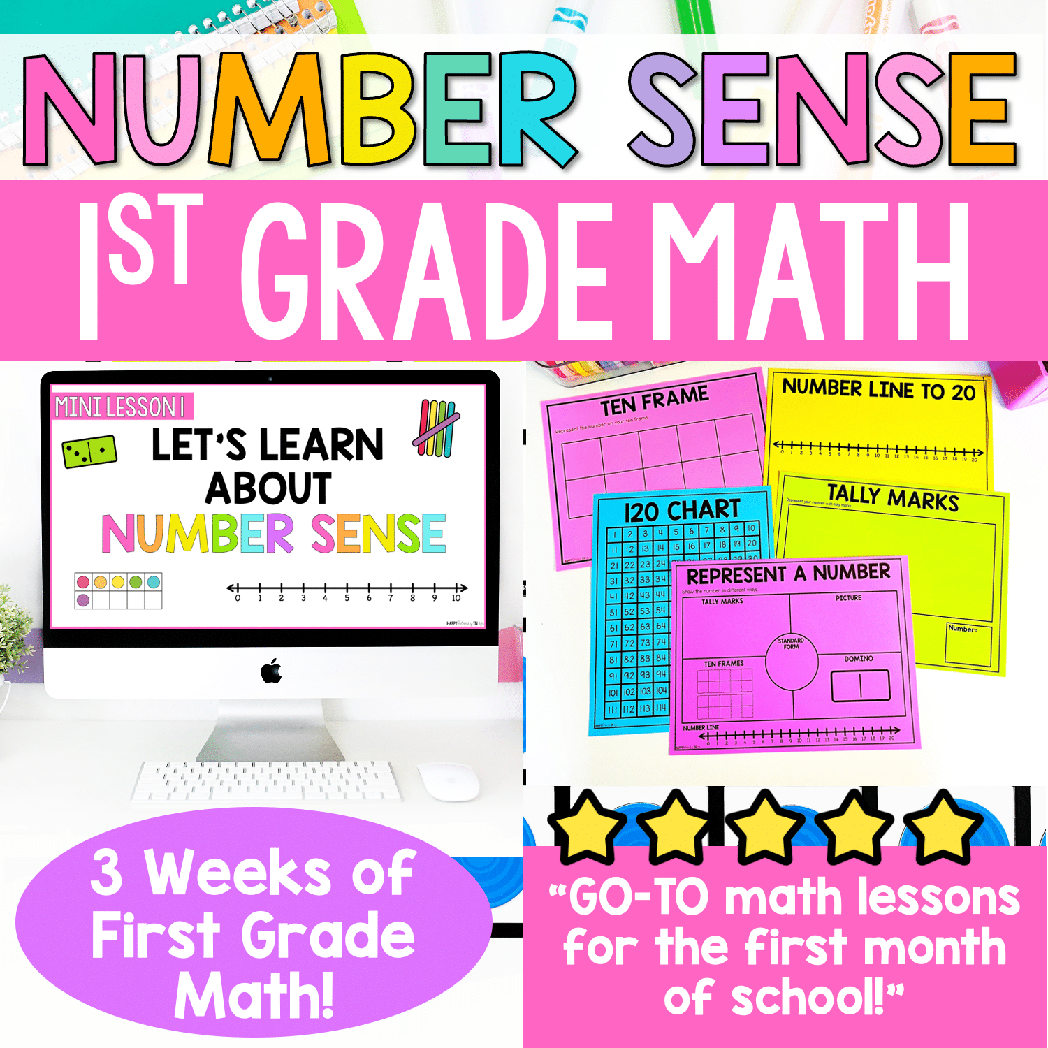 Number Sense in First Grade - Ideas and Activities - Happy Hearts in 1st