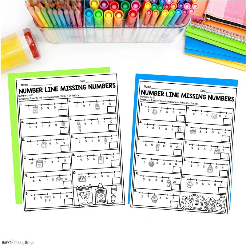 Number Lines First Grade Number Sense to 20