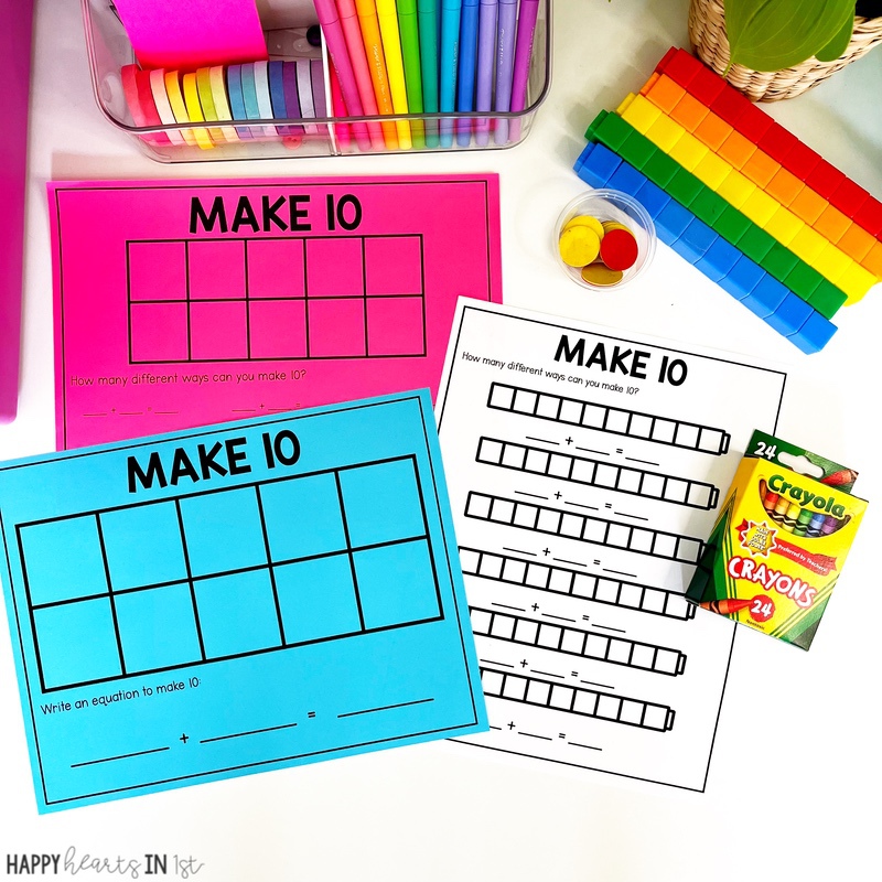 Friends of ten addition strategy 1st grade math activities guided math small groups