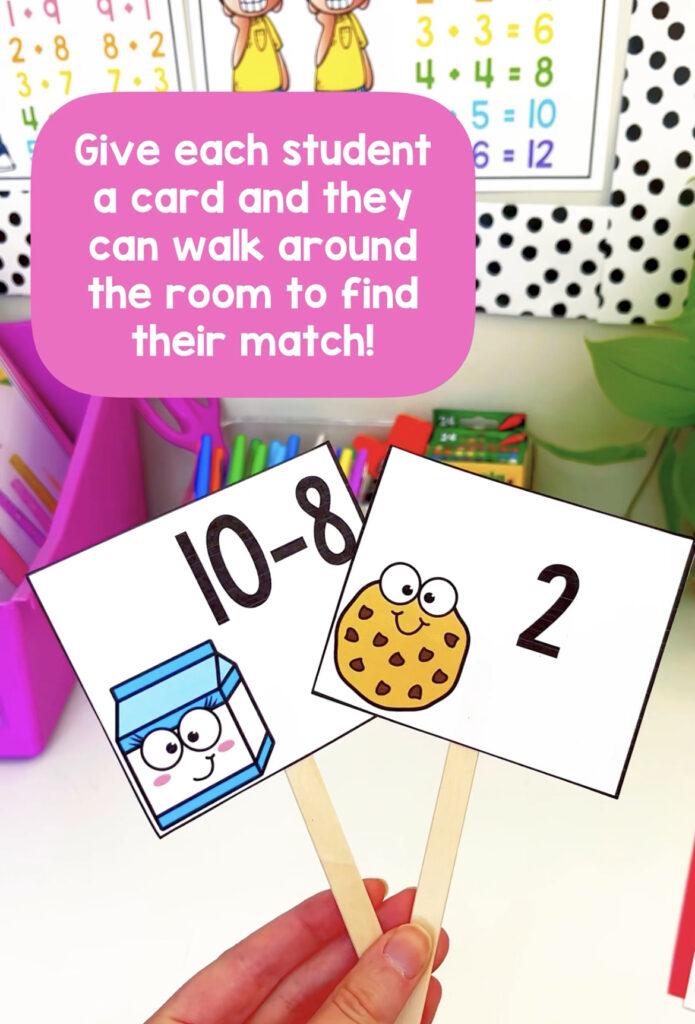 Smart Cookie activities for Smart Cookie Day in 1st grade Subtraction Memory Math Center