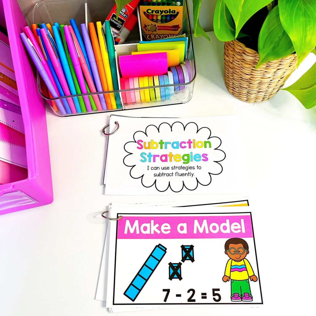 Subtraction strategies 1st grade make a model to subtract