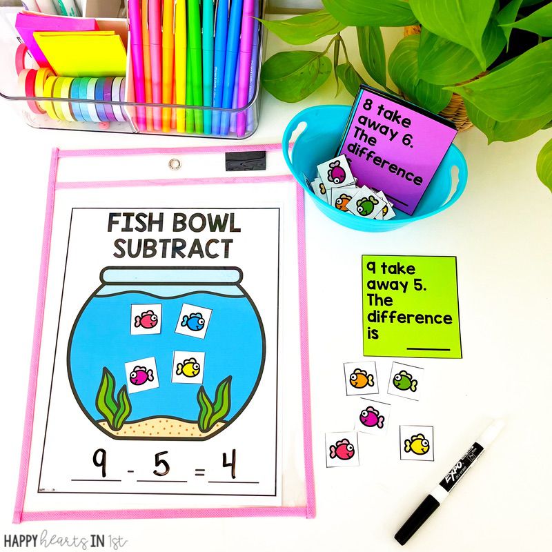 hands-on subtraction activities 1st grade math centers and small group activity for guided math