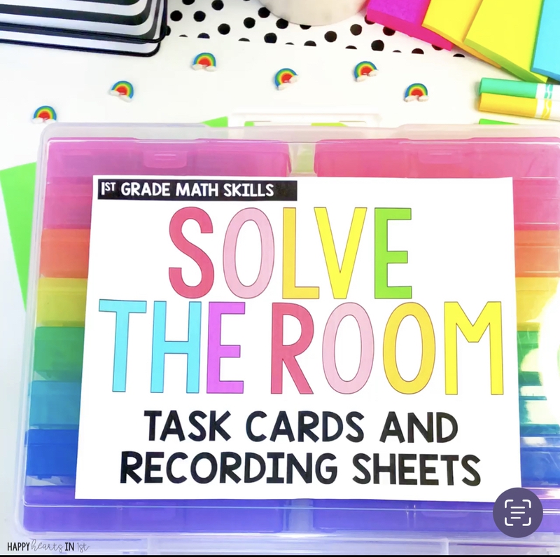 Solve the Room Math centers 1st grade math activities