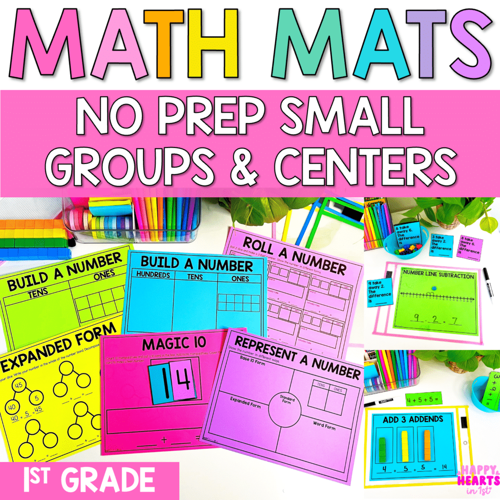 Math mats small group activities 1st grade math activities centers