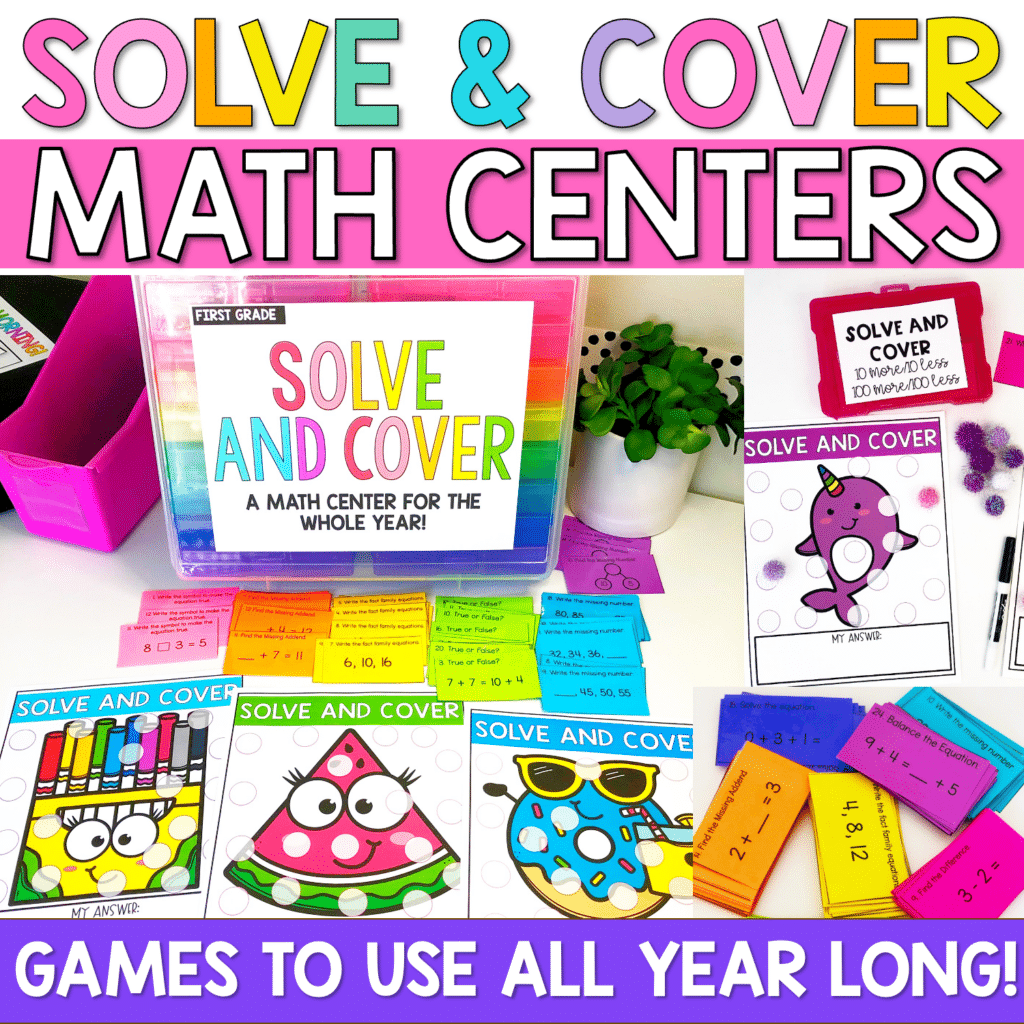 1st grade math centers activities games