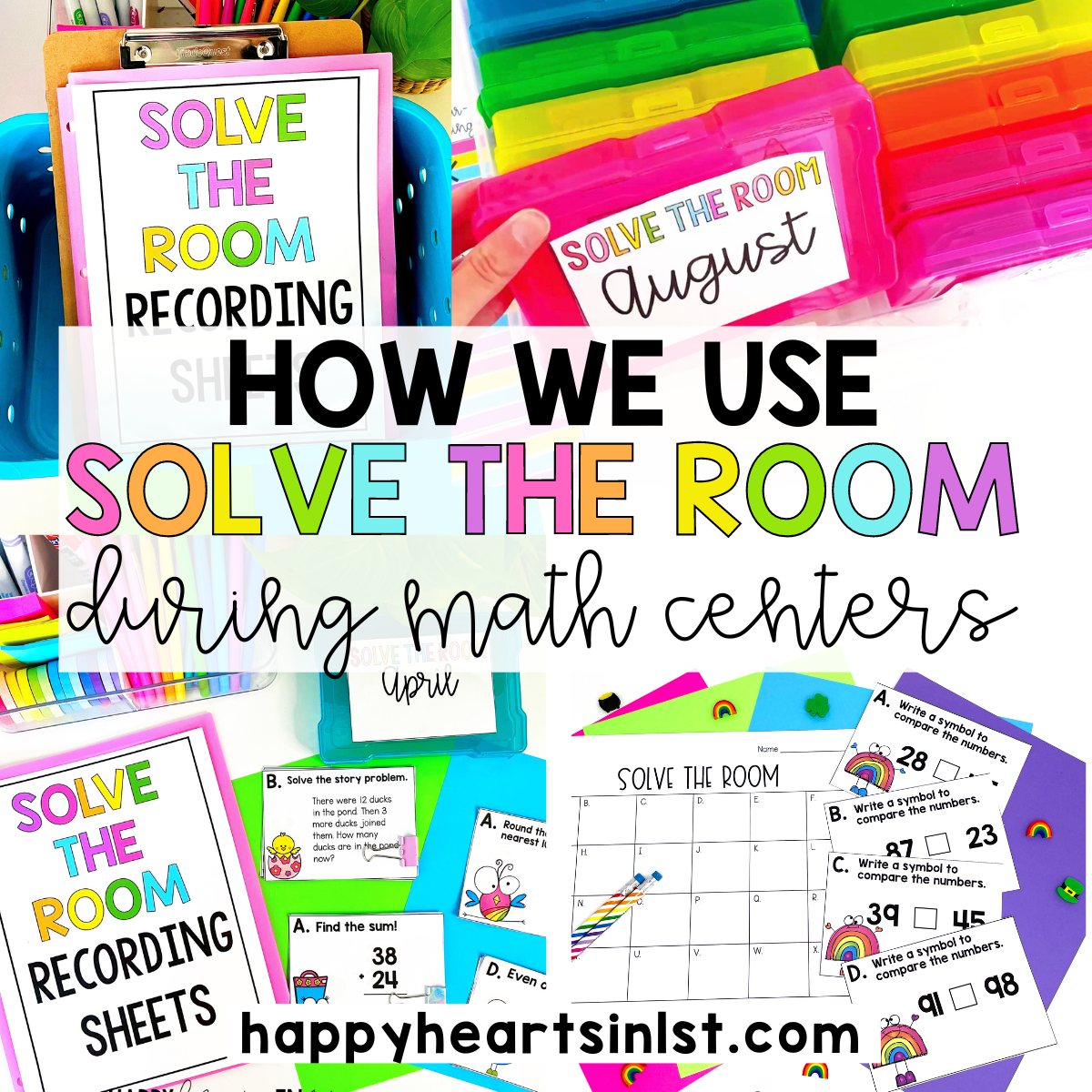 Solve the Room Math centers 1st grade math activities