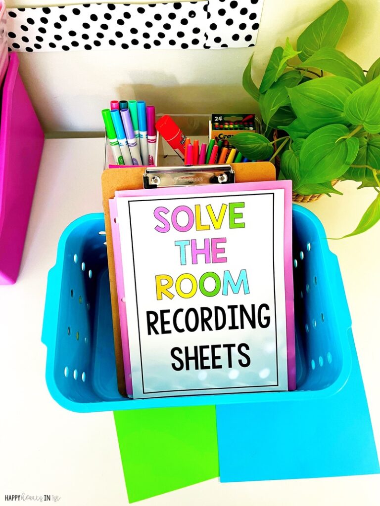 Solve the Room Math centers 1st grade math activities recording sheets math tub