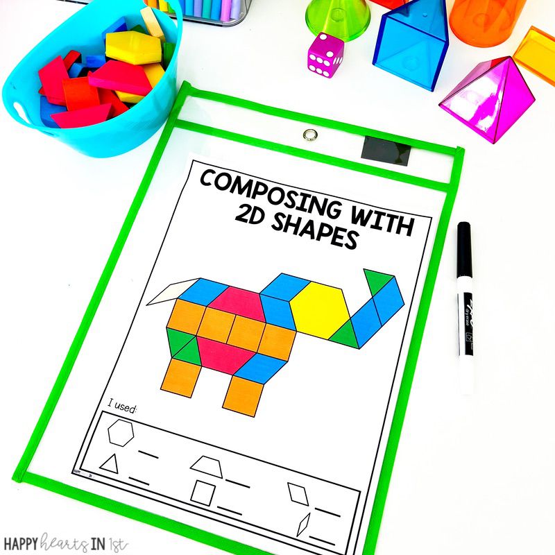 composing with 2D Shapes in 1st grade