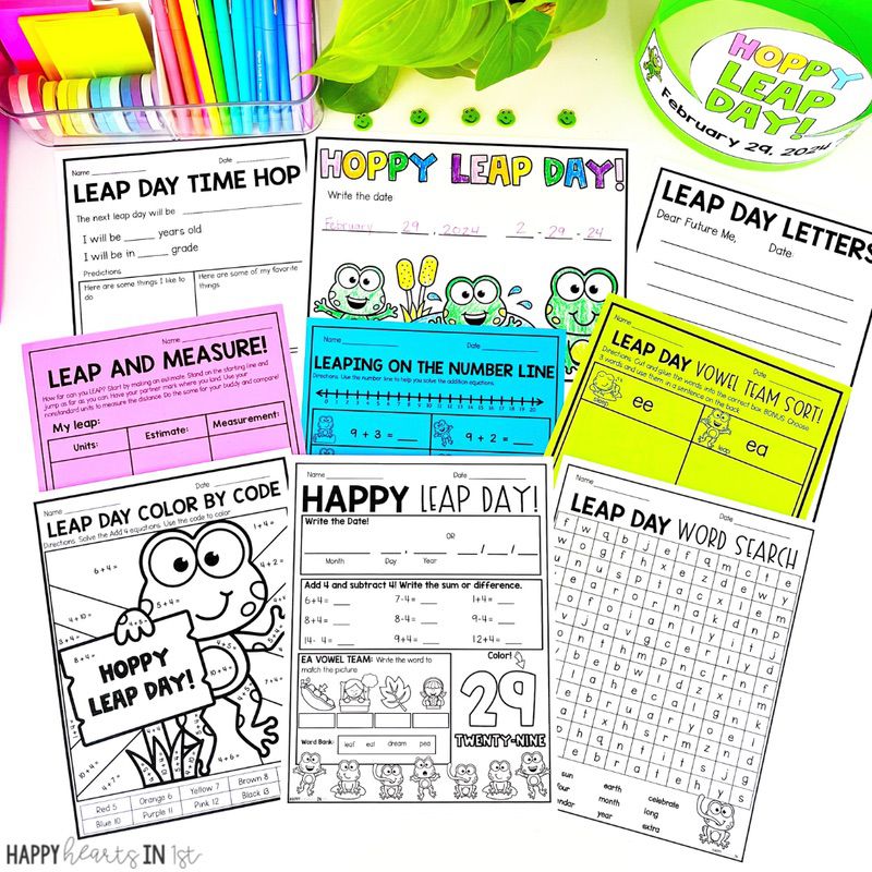 Leap Day 2024 activities for kids free Leap Year in the classroom ideas